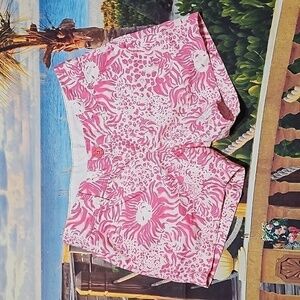 Lilly Pulitzer Pink White Callahan Shorts Size‎  0